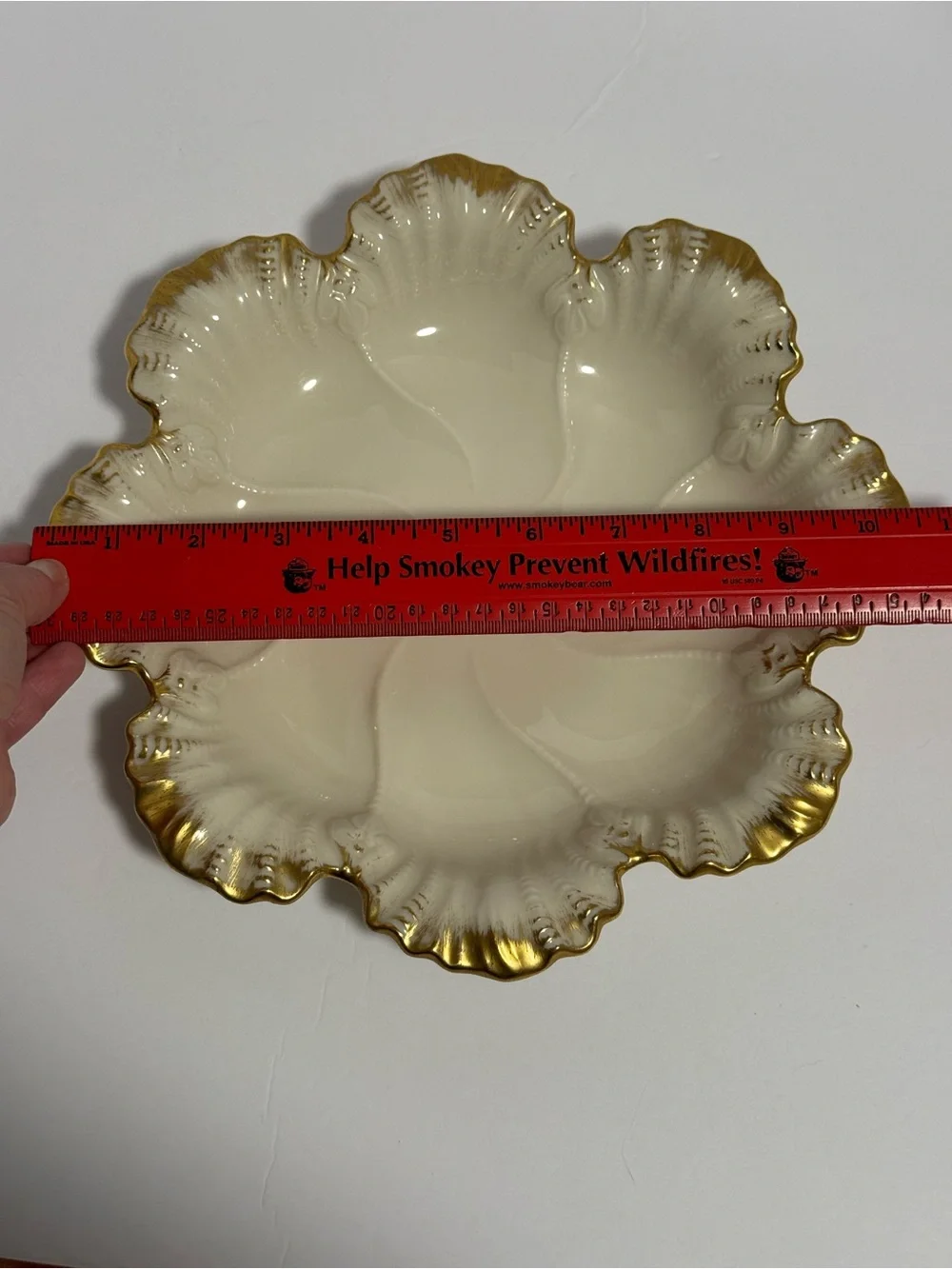 Vintage Lenox 24K Gold Trim 6-Well Oyster Plate 10